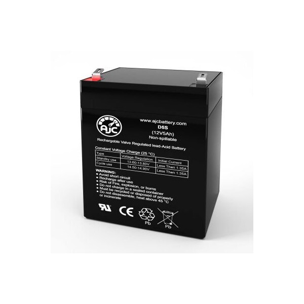 Battery Clerk AJC Gruber Power 58AGPS-12-6-F2 Sealed Lead Acid Replacement Battery 5Ah, 12V, F2 AJC-D5S-F2-V-0-191031 - main